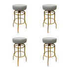 Banqueta Altura 65cm Bar Giratória Cor Dourado Fosco Assento