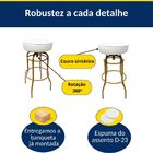 Banqueta Altura 65cm Bar Giratória Cor Dourado Fosco Assento