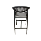 Banqueta Alumínio e Corda 108x55x62cm Cinza Escuro Plicosa