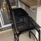 Banqueta Aluminio Tela Sling Cozinha Bar Bancada Altura