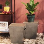 Banqueta Apronta Com Corda Branca - Concreto