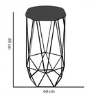 Banqueta Aramado Liz Para Cozinha Bar Balcão Bistrô Hexágono