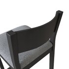 Banqueta Assento Estofado Madeira Maciça Manu Preto/algodão