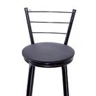 Banqueta Atlanta/lacio Preta-assento Preto 70d