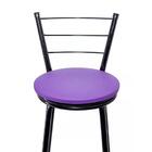 Banqueta Atlanta/lacio Preta-assento Roxo 70d