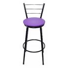 Banqueta Atlanta/lacio Preta-assento Roxo 70d