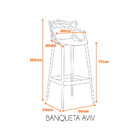 Banqueta Aviv - Amarela