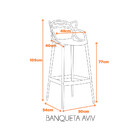 Banqueta Aviv - Branca