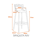 Banqueta Aviv - Branca