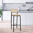 Banqueta B360  Preto/bege Metalizado