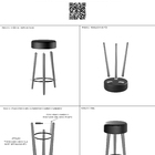 Banqueta Baixa  50 Cm Paris Preto