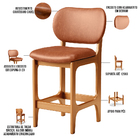 Banqueta Baixa Bar Cozinha E Sala De Jantar Fixa Betta L02 Im