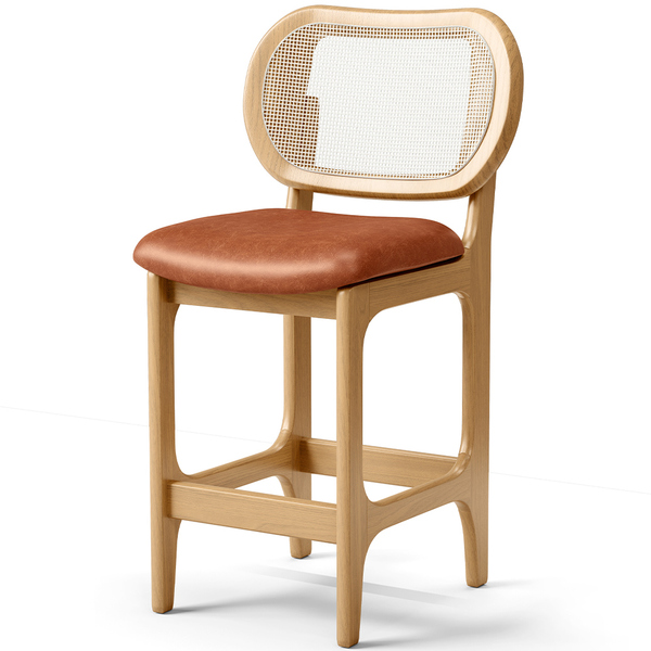 Banqueta Baixa Bar Cozinha Sala De Jantar Betta L02 Mel Tela