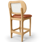 Banqueta Baixa Bar Cozinha Sala De Jantar Betta L02 Mel Tela