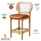 Banqueta Baixa Bar Cozinha Sala De Jantar Betta L02 Mel Tela