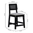 Banqueta Baixa/cadeira Gabi Madeira Maciça Encosto Telinha As