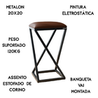 Banqueta Baixa Compacta Para Quarto Sala Loja Escritório Prom