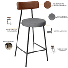 Banqueta Baixa Cozinha Sala De Jantar Bancada Milão L02 Courí