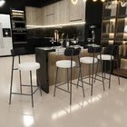 Banqueta Baixa Cozinha Sala De Jantar Milão L02 Couríssimo Pr