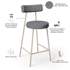 Banqueta Baixa Cozinha Sala Jantar Bancada Milão Arena L02 Li