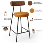 Banqueta Baixa Cozinha Sala Jantar Bancada Milão L02 Couríssi