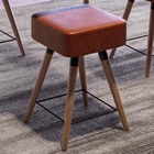 Banqueta Baixa Decorativa Rio 50x32cm Com Pés Palito Corano T