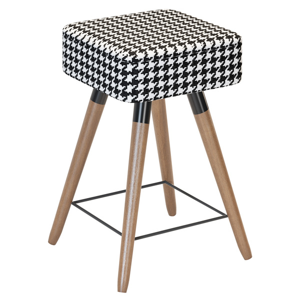 Banqueta Baixa Decorativa Rio 50x32cm Com Pés Palito Suede Ca