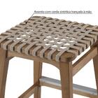 Banqueta Baixa Elegance Em Madeira Tauari - Areia/amêndoa