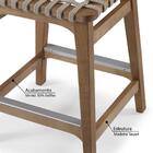 Banqueta Baixa Elegance Em Madeira Tauari - Areia/amêndoa