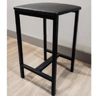 Banqueta Baixa Em Aço/courino Slim Yescasa Preto