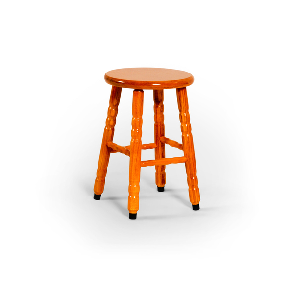 Banqueta Baixa Em Madeira Eucalipto - Acabamento Em Verniz -