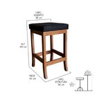 Banqueta Baixa Em Madeira Maciça Toquio Pinhao