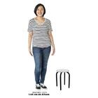 Banqueta Baixa Empilhável Em Aço Maviê Sintético Branco/preto