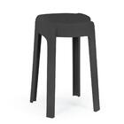 Banqueta Baixa Empilhável Nordica - Preto