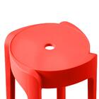 Banqueta Baixa Empilhável Nordica - Vermelho