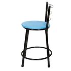 Banqueta Baixa Epoxi Preta - Azul