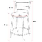 Banqueta Baixa Epoxi Preta - Azul