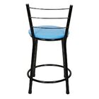 Banqueta Baixa Epoxi Preta - Azul