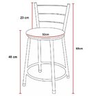 Banqueta Baixa Epoxi Preta - Marrom