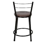 Banqueta Baixa Epoxi Preta - Marrom