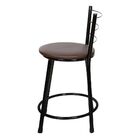 Banqueta Baixa Epoxi Preta - Marrom