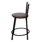 Banqueta Baixa Epoxi Preta Marrom