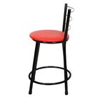 Banqueta Baixa Epoxi Preta Vermelho