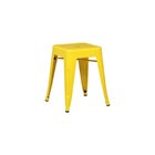Banqueta Baixa Industrial Em Aço Tolix Espresso Móveis Amarelo