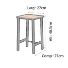 Banqueta Baixa Industrial Imbuia