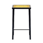 Banqueta Baixa Industrial Madeira Natural 4un