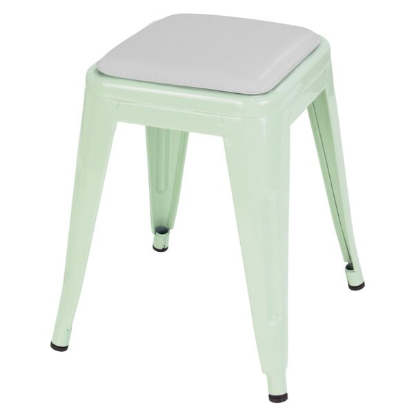 Banqueta Baixa Iron Tolix 45 Cm Design Industrial Com Almofad