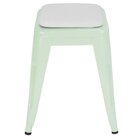 Banqueta Baixa Iron Tolix 45 Cm Design Industrial Com Almofad