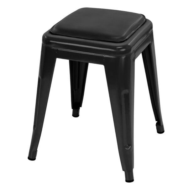 Banqueta Baixa Iron Tolix 45 Cm Design Industrial Com Almofada