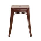 Banqueta Baixa Iron Tolix - 45 Cm - Marrom Ferroso - Aço Cort